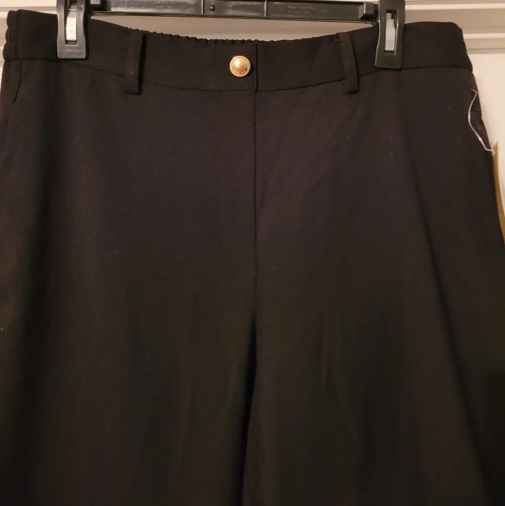 Michael Kors Black Wide-Leg Trousers Size Medium
